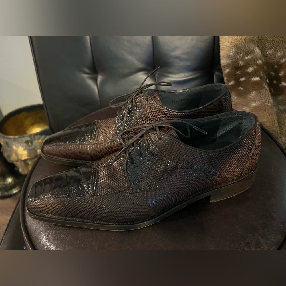 DAVID X Genuine Lizard Ostrich Shoes size 9.5/10